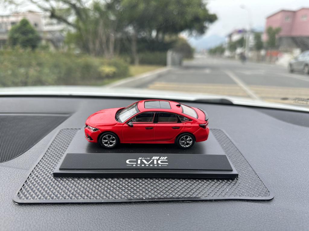 Dongfeng Honda 2023 Red 11th Generation Civic Car Model 1:43 Simulation Model Center Console Internet Celebrity Car Ornament FX1
