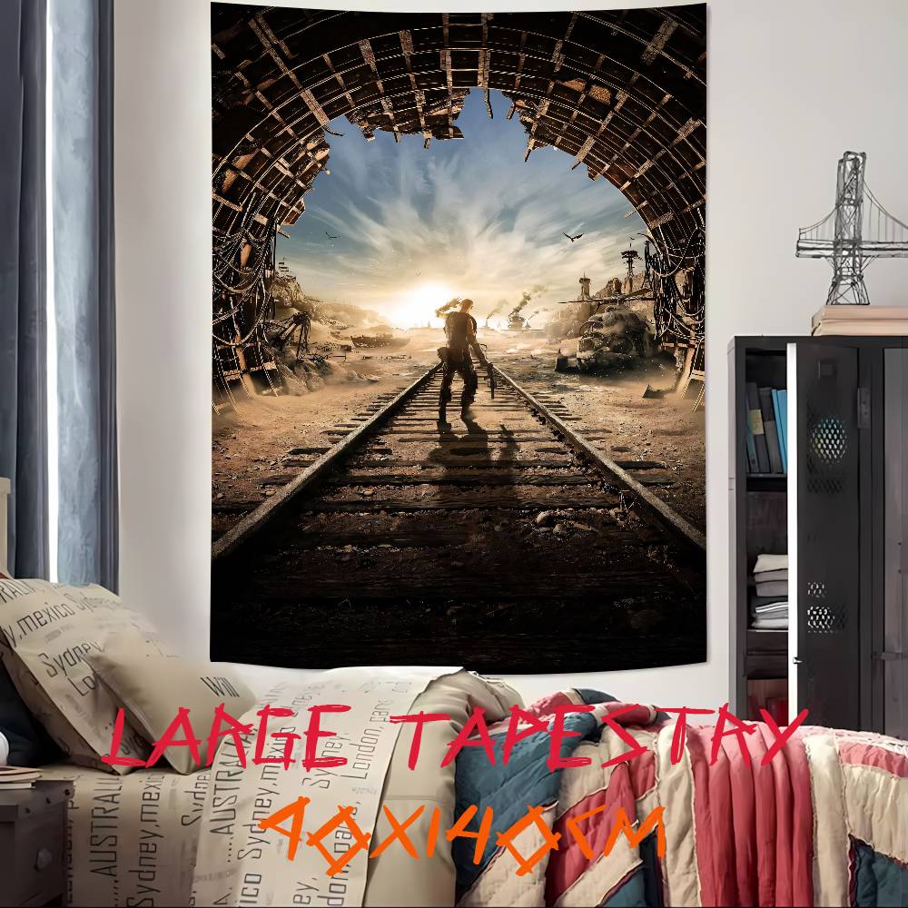 Fashion Roleplaying Adventure Gaming Cool Metro Exodus Serise Tapestry Decoration Bedroom Dormitory Background Cloth Tapestry