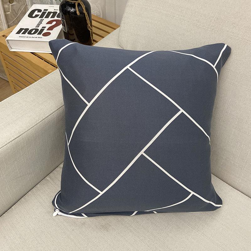 Polyester Pillow Case Cushion Cover 45x45cm Artistic Plaid Decoration Sofa Bedroom Throw Pillows
