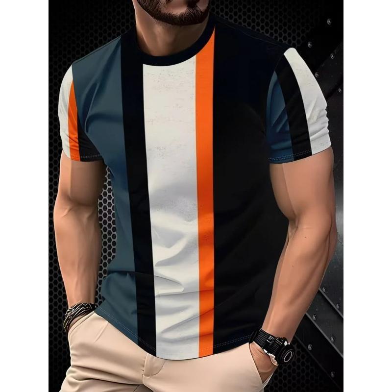 Summer Classic Men's T-shirt Outdoor Round Neck Short Sleeve
