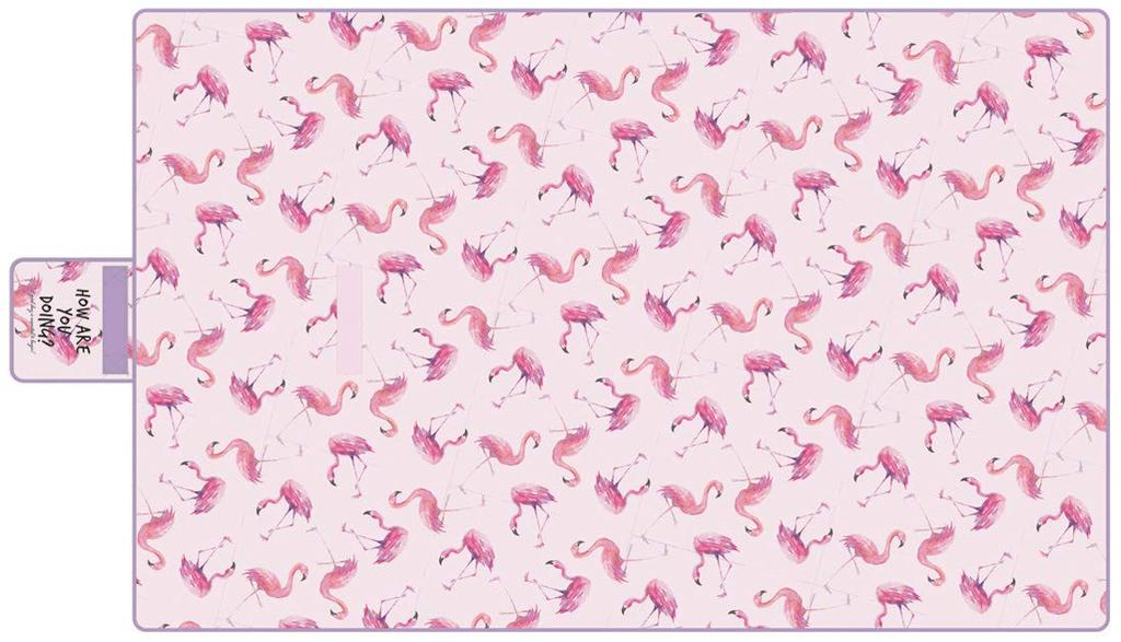 Skater Soft Picnic Sheet M 90 x 141 cm Flamingo SVS15