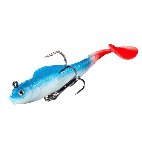 Zuousxbs Angelköder 50 Stück - Weiche Kunstköder Garnelenform 3cm