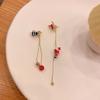 Snowflake Christmas Earrings Korean Style Earrings Female Ear studs Asymmetrical Dangle Earrings
