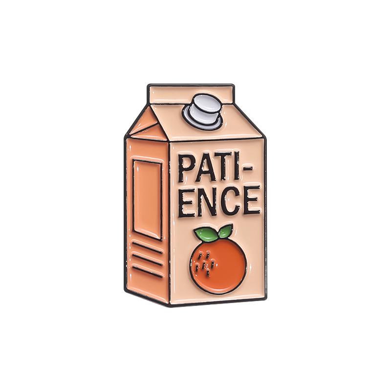 Cute Fruit Juice Enamel Pins Cartoon Boba Milk Tea Silly Goose Drink Box Brooches Lapel Badge Funny Jewelry Gifts Accessories