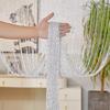 3m X 3m Colorful Silver Glitter Tassel String Curtain, Extra Dense Hanging Room Divider Curtain for Wedding Living Room Entryway