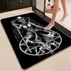 Dark Occult Baphomet Pentagram Art Indoor Rug Thick Nonslip Carpet For Hallway Doorway Kitchen Home Decor Birthday Gift