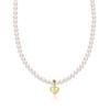 Love Pearl Necklace Detachable Pendant Heart-shaped Collarbone Chain French Retro Light Luxury Feeling
