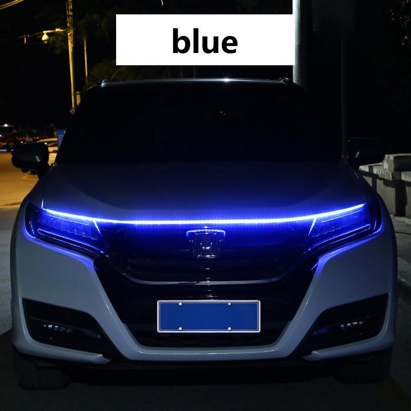 1 sztuka Samochodowe Światła Do Jazdy Dziennej Pasek Świetlny na Maskę Typu Przelotowy Auto Modyfikowany Przedni Reflektor Ulepszenie Cięty Dekoracyjny Light