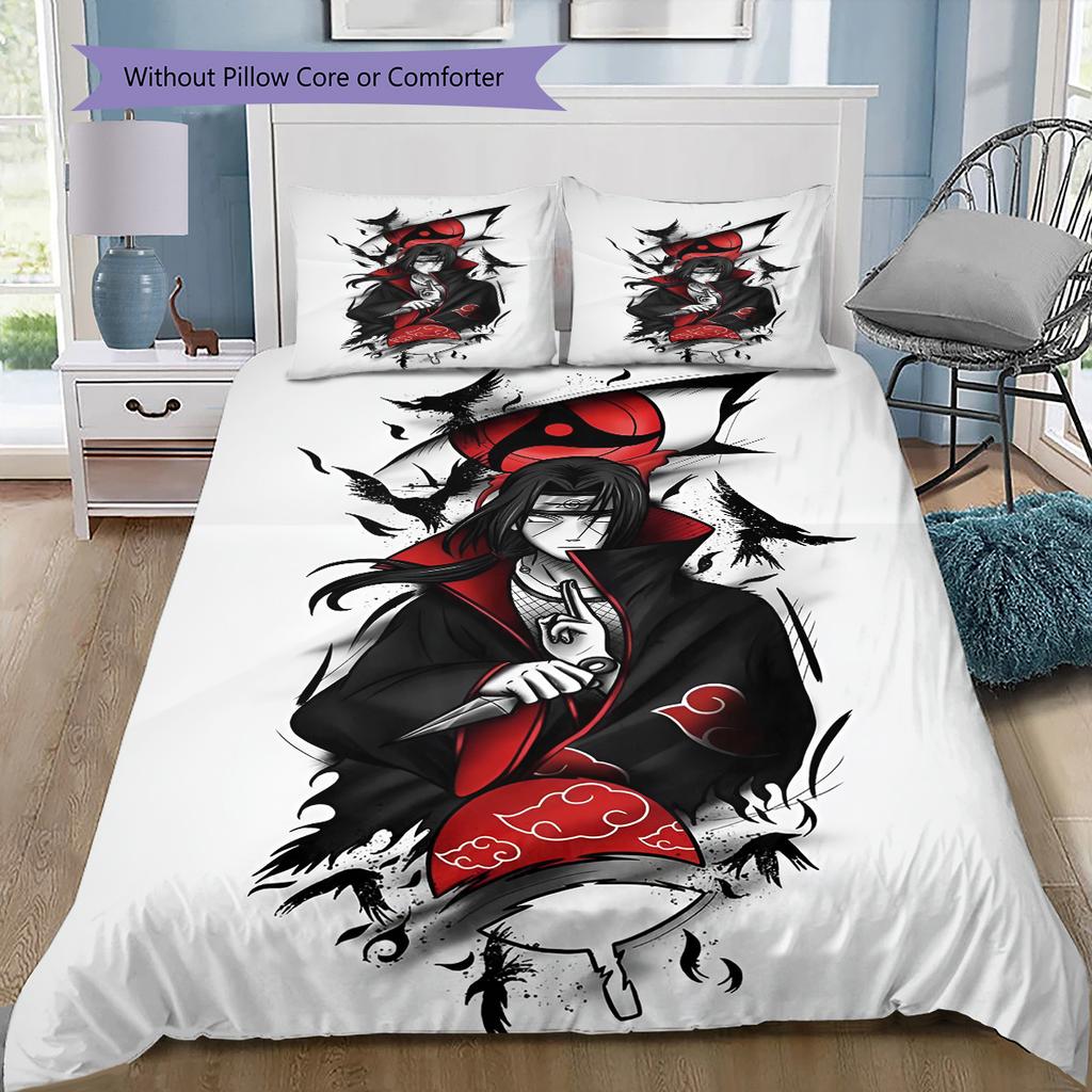 Cartoon-Muster Bettwäsche Steppbett-Set Bettbezug Kissenbezug Heimdekoration Geburtstagsgeschenk (1 Bettbezug + 2 Kissenbezüge, ohne Füllung)