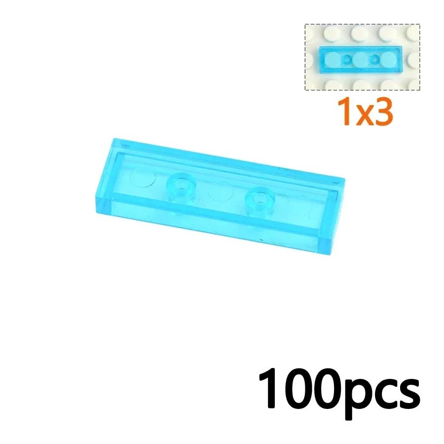 Compatible 3069 63864 2431 6636 3068 87079 Transparent Smooth 1x2 1x3 1x4 1x6 2x2 2x4 Bricks Ceramic Tile Clear Building Blocks