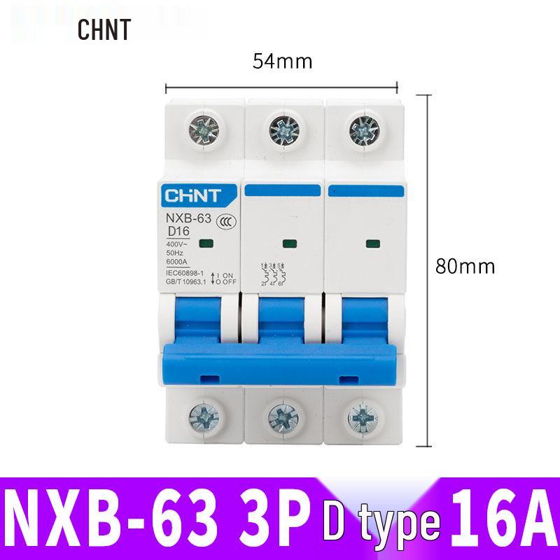 Chint NXB Air Switch Circuit Breaker: 1P, 2P, 3P, 4P Household Type D Three-Phase Disconnector 380V.
