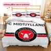 FC Midtjylland  Pattern Bedding Quilt Set  Home Decoration  Gift (1 * Duvet Cover + 2 * Pillowcase  Without Core)
