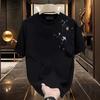Couples Cotton T-Shirt Short Sleeve Black White Tops Breathable Comfortable Soft Casual Sport Tees