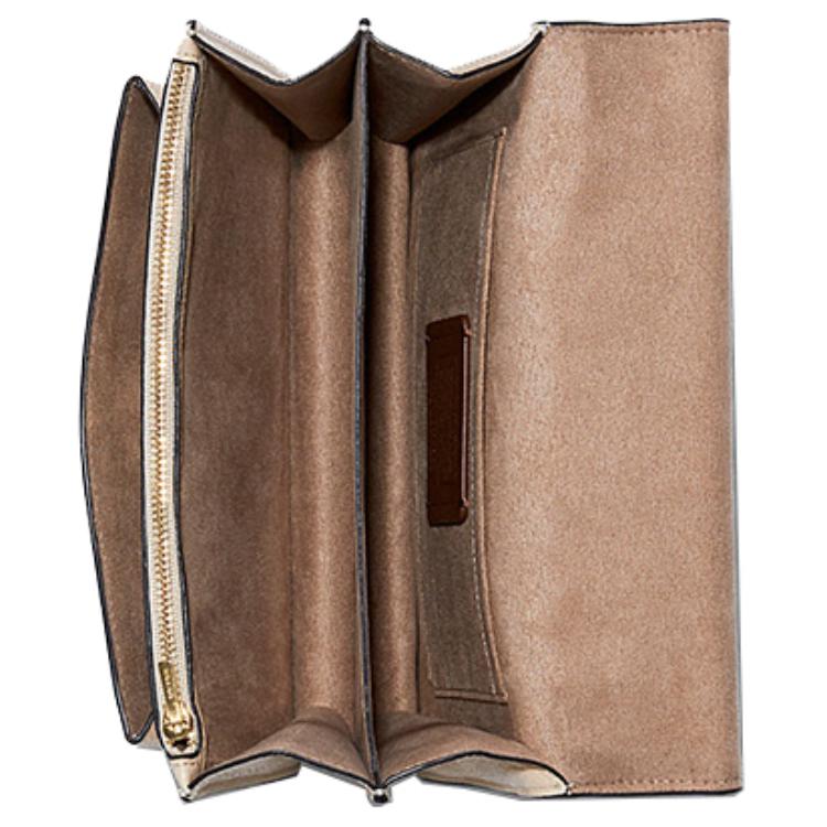 New COACH X Jean Michel Basquiat Collaboration Klare Leather Trunk Bag, Crossbody Bag, Shoulder Bag Trumpets Women's Khaki C5653-IMOQY