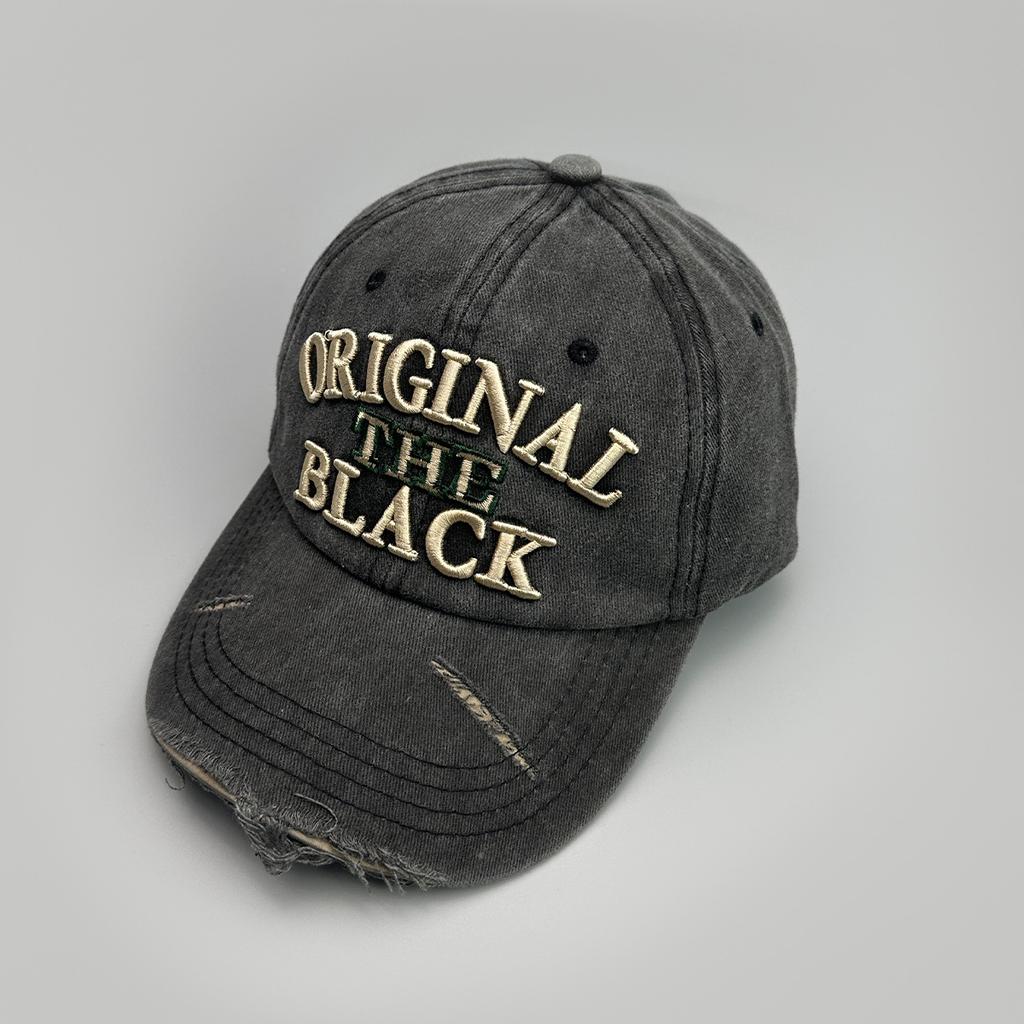 Ripped Embroidery Letter Baseball Cap Men'S And Women'S Shade Vintage Outdoor Street Cap