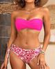 2025 Floral Sexy Bandeau Bikini with Two-Piece Cross-Body Bag