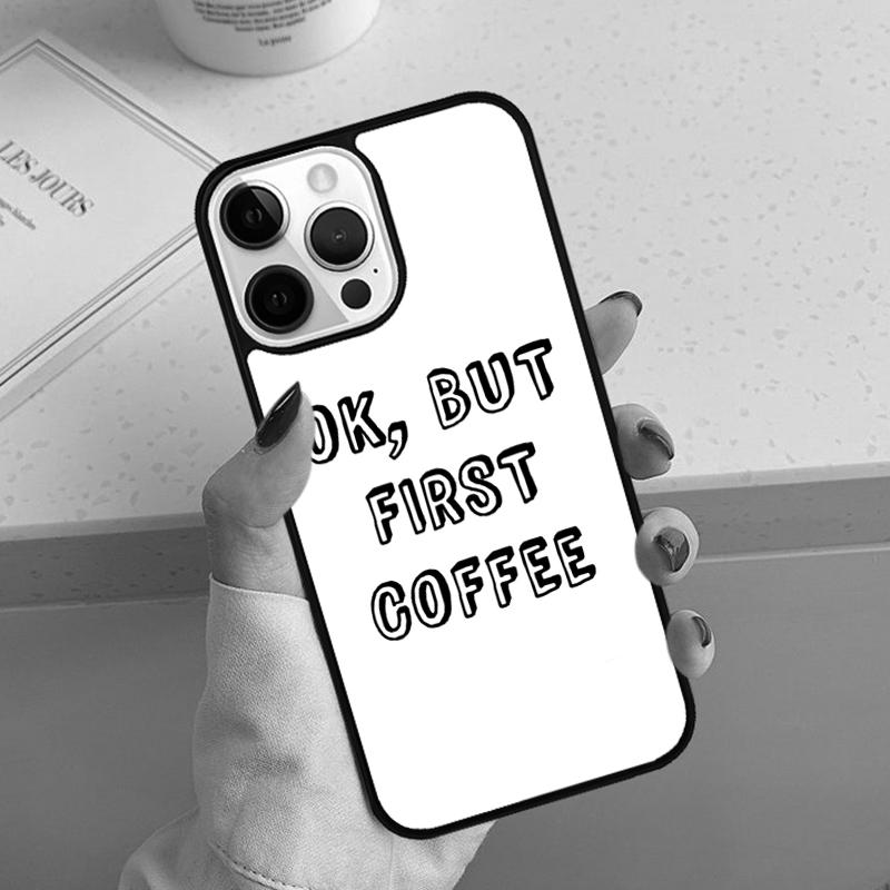 Frist But Coffee Pattern Phone Case For iPhone 17 Air 11 12 13 14 15 16 Pro Max Cover For iPhone 17 Air Max Plus Coque Shell