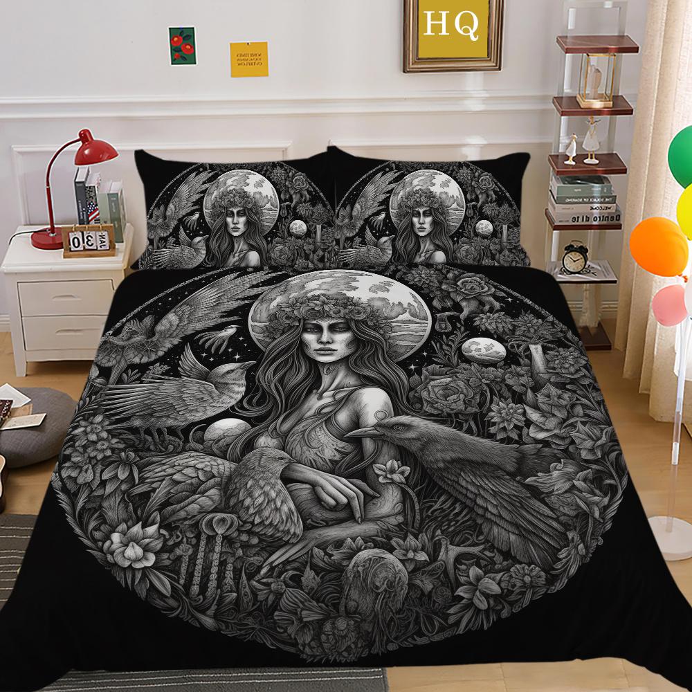Beauty Skull Printed Bedding Cover Twin Size Microfiber Home Textiles Teen Cool Fashion Home Bedclothes