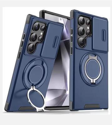 Slide Camera Protection Magnetic Stand Phone Case for Samsung S25 S24 S23 Plus S21 S22 Ultra S20 FE A54 A15 A14 A05 A05S Cover