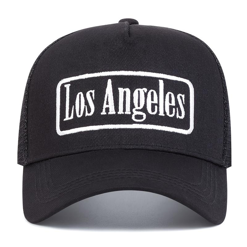 Unisex LOS ANGELES Print Baseball Netz Kappen Frühling und Sommer Outdoor Verstellbare Freizeit Hüte Sonnenschutzhut