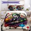 Joker Pattern Printed 3PCS Bedding Set, Soft Skin-Friendly Washable Duvet Cover & Pillowcases Set