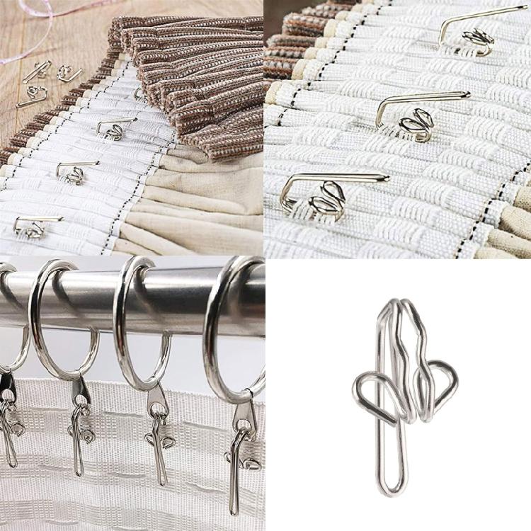 30pcs Sturdy Metal Drapery Hook High Performances Support Curtains Portable for Homemakers and Interior Designers