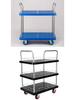 Double-Layer Hand Truck with Three-Tiered Fence for Transporting Goods