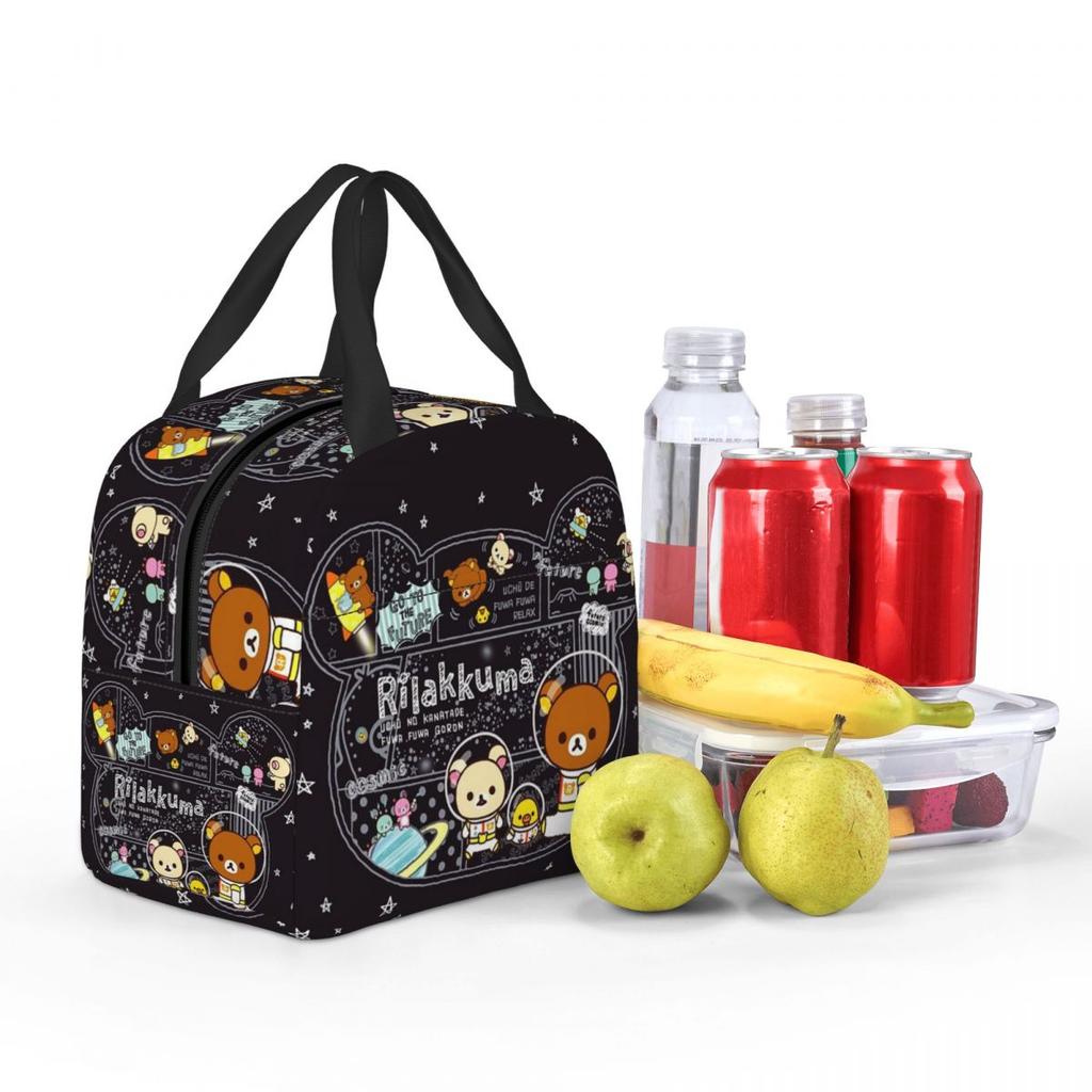 Rilakkuma Korilakkuma Insulated Lunch Bag for Kids School Cooler Thermal Food Box Tote Leakproof Lunch Boxes Container