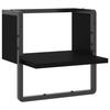 VidaXL Étagère murale avec barre noir 30x25x30 cm 836278
