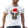 Baby Elephant Wearing a Santa Hat T-Shirt Funny T Shirts Man Man T Shirt Summer Man Graphic T S