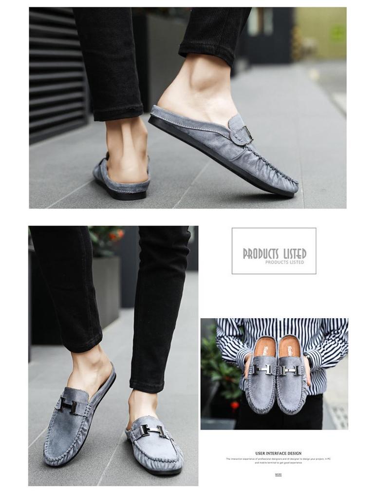 Letní móda Pánské lehké prodyšné nazouvací mokasíny