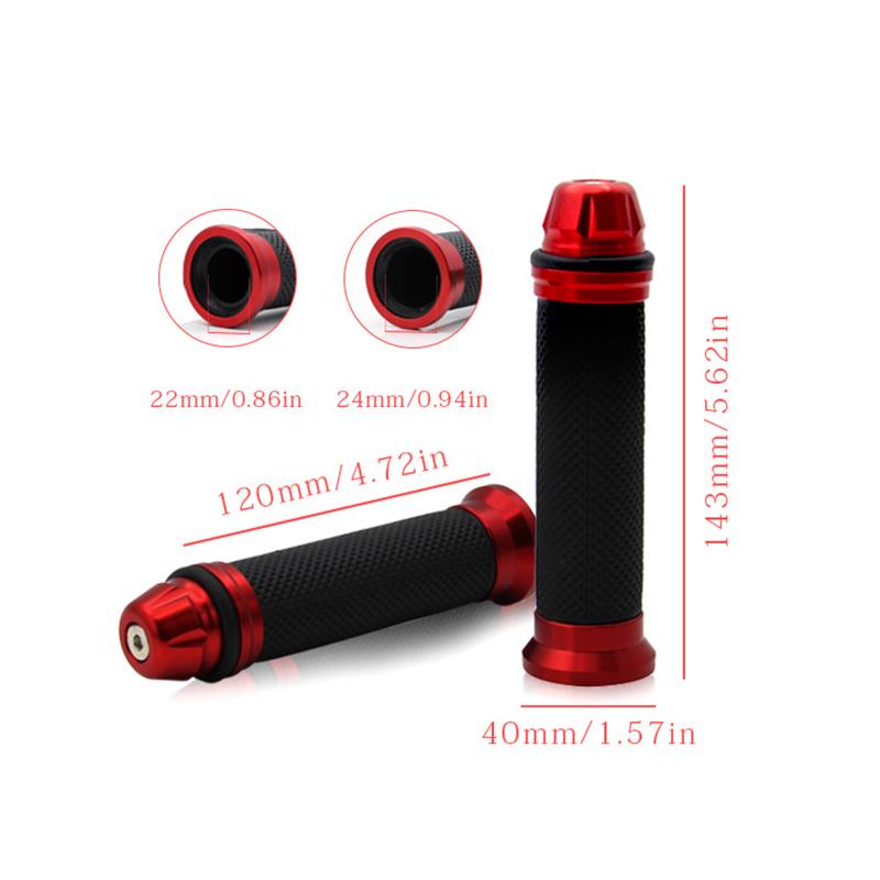 JWOPR Motorcycle Handlebar Cover High Quality Aluminum Alloy Handlebar Rubber Cover for Motorcycle Modification
