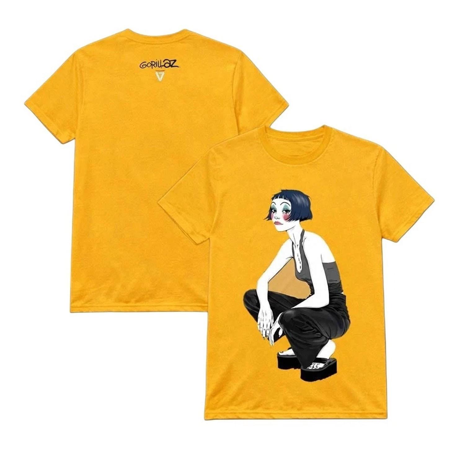 Gorillaz Band The Mountain Tour 2026 Noodle Charactor Merch T-shirt S