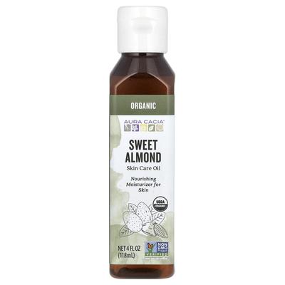 Organic Skincare Oil, Sweet Almond, 118 Ml (4 Fl Oz)