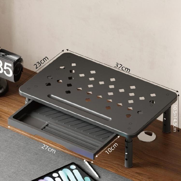 Space Saving Desktop Risers Shelf Adjustable Designs Steel Plastic Construction For Monitor Laptop Office Organization