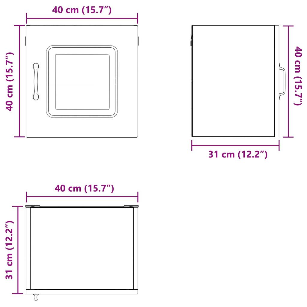 Dishwasher Front Kalmar Grey Sonoma 40 x 31 x 40 cm