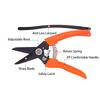 Stainless Steel Blade Tree Branch Repair Shear PVC Handle Clipper Gardens Blackening Pruning Scissor Hand Tools for Gardening
