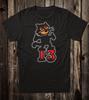Retro Tattoo Tee T Shirt Vtg Art American Traditional Black Cat 13 Felix