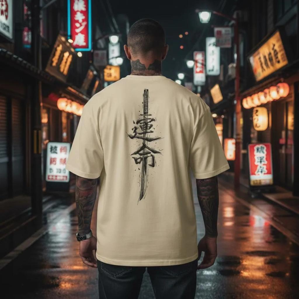 Japanese Samurai Sword Pattern Tshirt Unisexs Tshirt Summer New Item Suitable For Both Unisex And Unisex Casual Tshirt