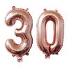 32 Zoll Gold Silber Zahlen Folienballons 10 20 30 40 50 60 70 80 90 Jahre Alt Kind Erwachsener Geburtstag Jubiläum Party Dekoration