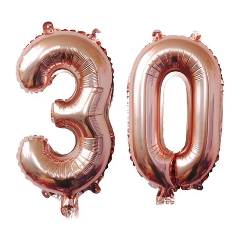 32 Zoll Gold Silber Zahlen Folienballons 10 20 30 40 50 60 70 80 90 Jahre Alt Kind Erwachsener Geburtstag Jubiläum Party Dekoration