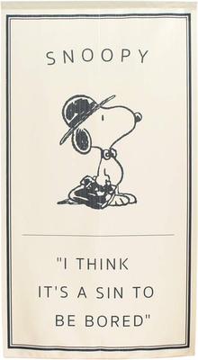 Noren Kobo Noren Snoopy Wandteppich-Poster, modern und stilvoll, PEANUTS SNOOPY, Breite 85 x Länge 150 cm, Gentleman Snoopy 93864