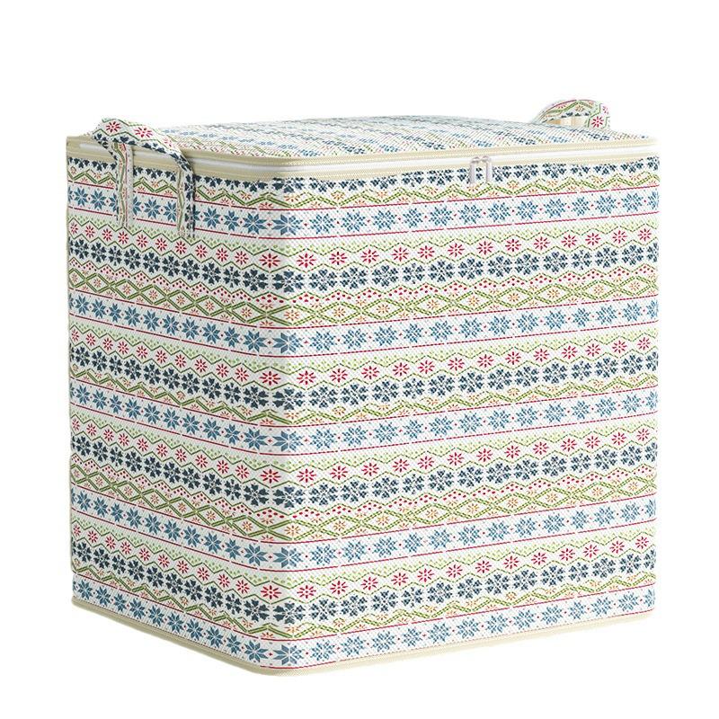 Bohemian Style Foldable Non-Woven Clothes Organizer: Large Capacity, Waterproof, Dustproof Storage Bag