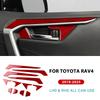 Real Soft Carbon Fiber Sticker For Toyota RAV4 XA50 2019 2020 2021 2022 2023 2024 2025 LHD RHD Car Inner Door Handle Trim Panel