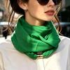 French Style Magnetic Buckle Scarf Magnet Clasp Silk Scarf Elegant Neck Scarf  Autumn