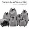 Soft Lens Protective Bag Grey Black Photography Bag Portable Camera Bag For DSLR Camera