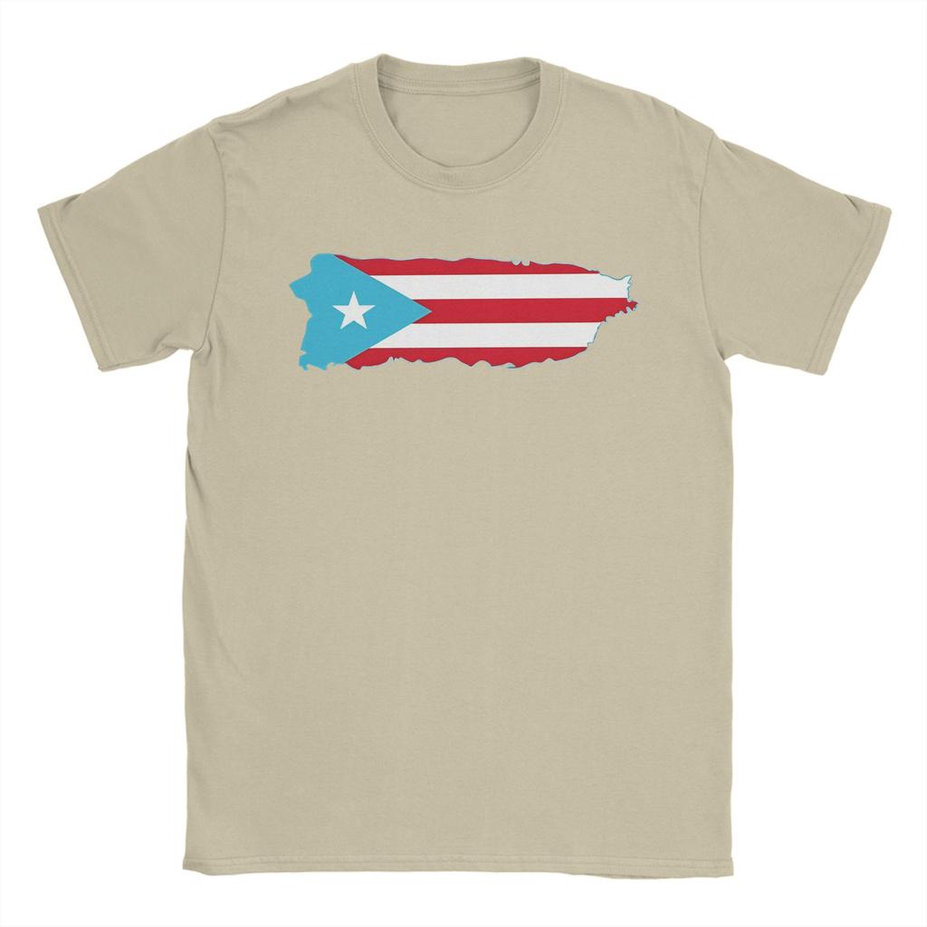 Unisexs TShirts Puerto Rico Map Funny Cotton Tees Short Sleeve  T Shirts Crew Neck Tops Adult