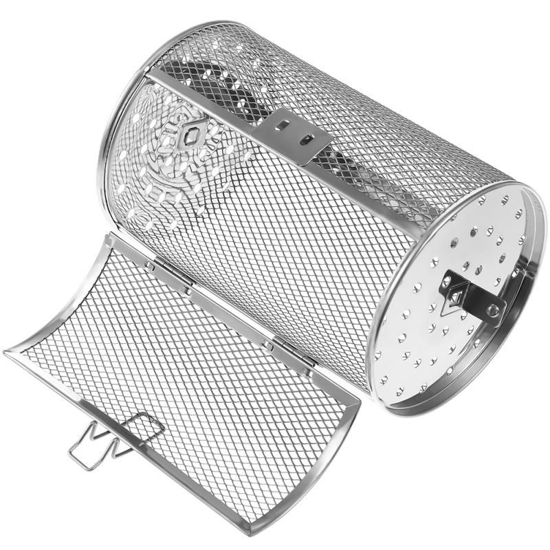 Edelstahl Grill Rotisserie Ofen Für Küche Braten Korb Kaffee Bean Gegrillte Käfig Trommel Rack Air Friteuse Zubehör Universal