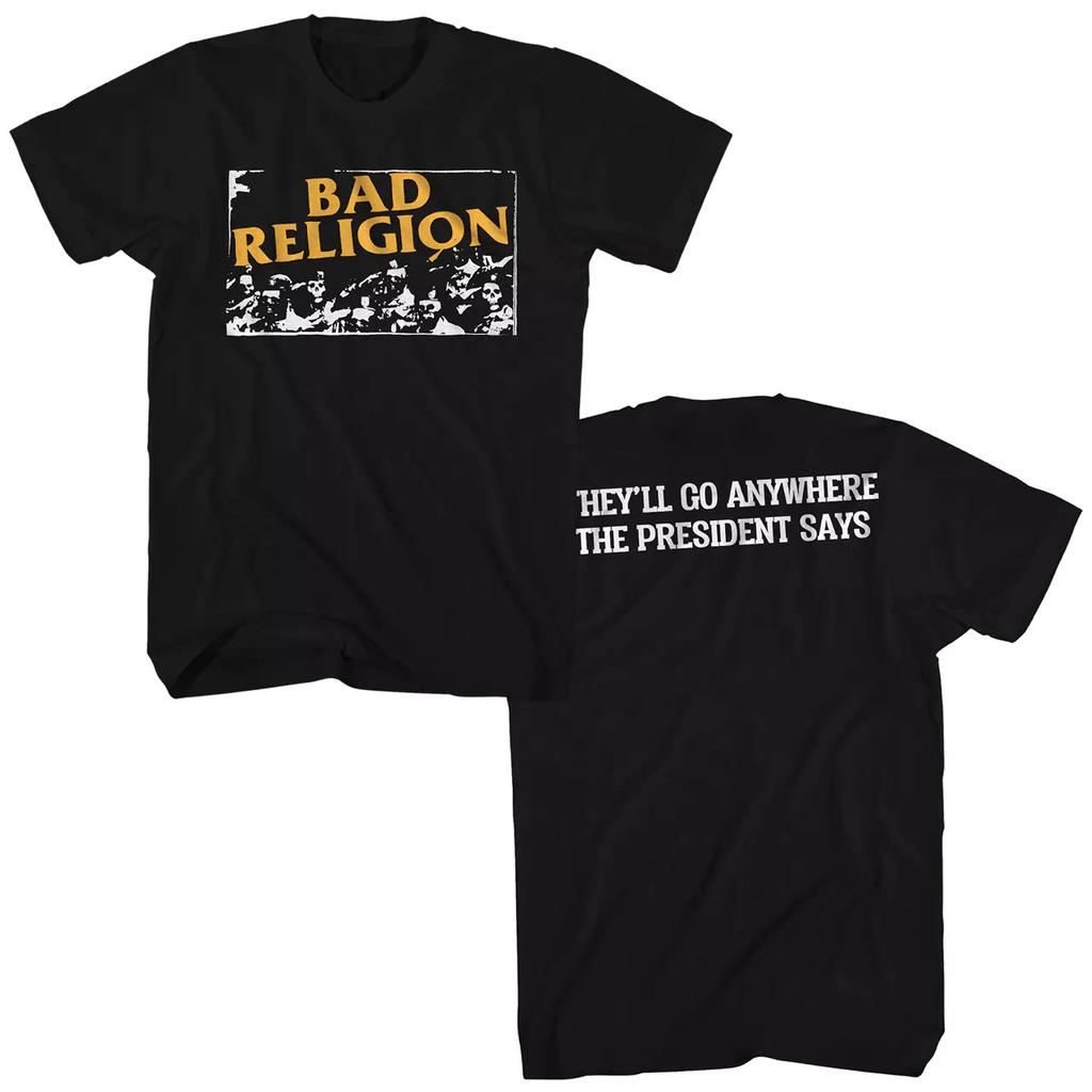 1980 Bad Religion Μπάντα PUNK Hardcore Casual T-shirt Ανδρικό και Γυναικείο Πολυτελής Μάρκα Κορυφή