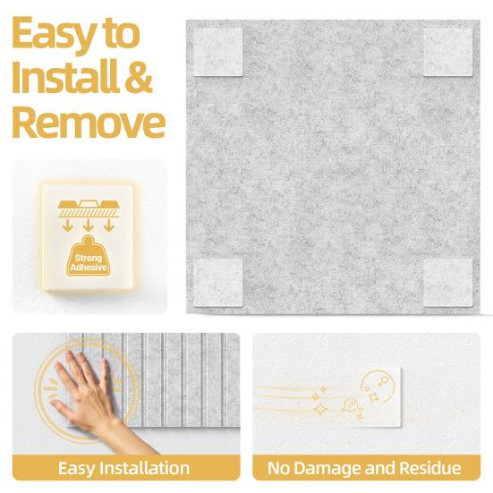 Large Cork Bulletin Board 11.8" X 11.8" Polyester Nail Boards Multi-Purpose Notes Photos Organizer for Office Home Classroom